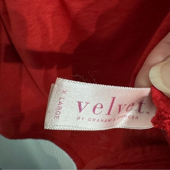 Velvet By Graham & Spencer (EUC) Cold Shoulder Top Size XL, 100% Cotton - Picture 8 of 9